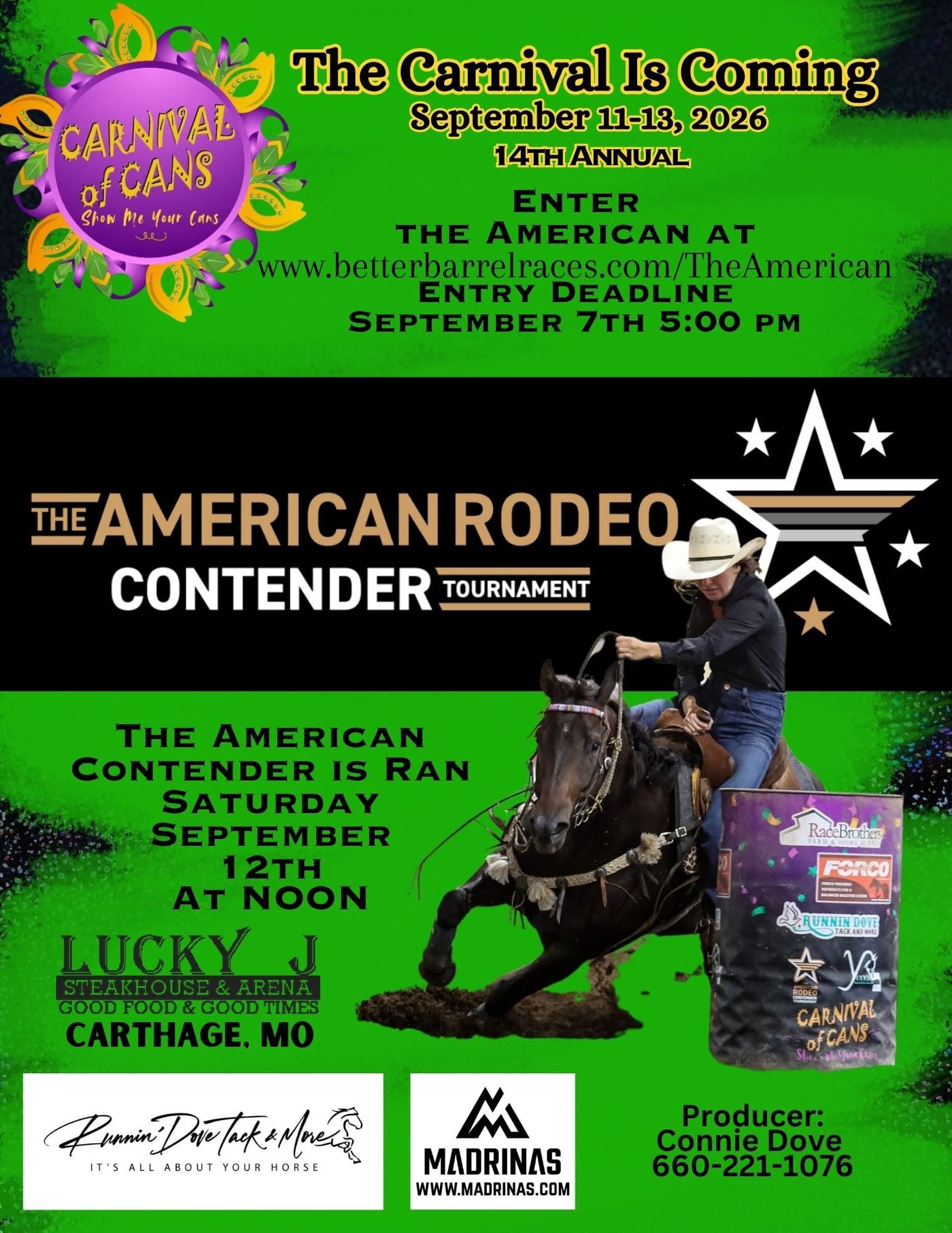The American Rodeo Contender Tournament flyer