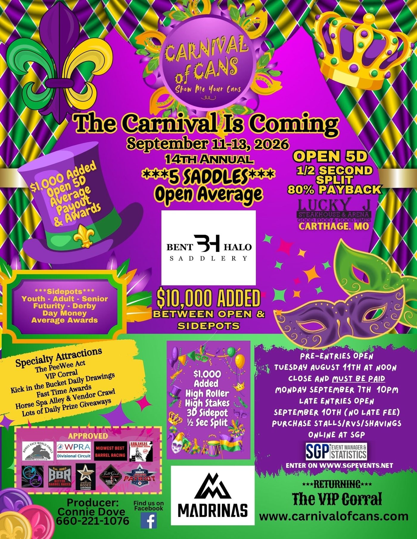 Carnival of Cans 2026 Mardi Gras flyer