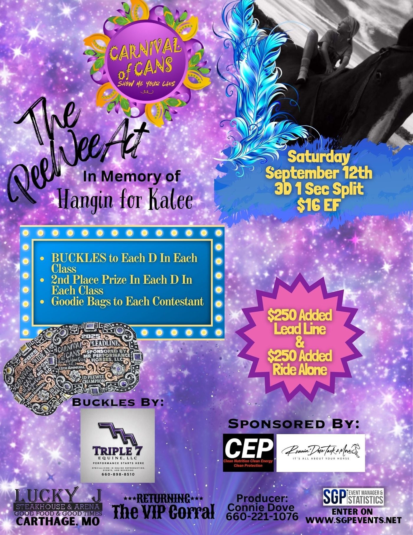 The PeeWee Act flyer — in memory of Hangin for Kalee