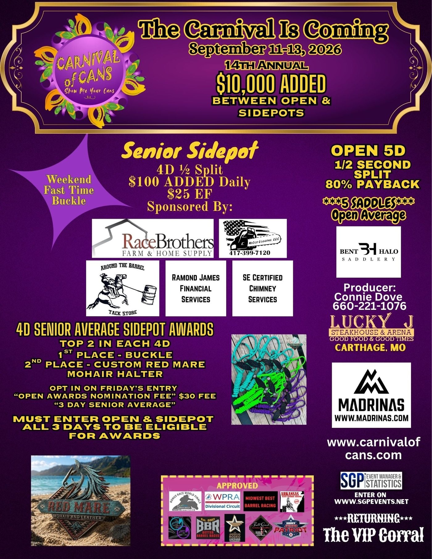 Senior Sidepot and 4D Senior Average Awards flyer